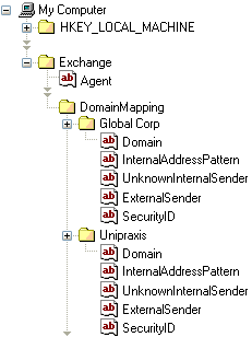 IIS SMTP agent domain registry keys