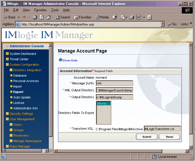 IMlogic IM Manager