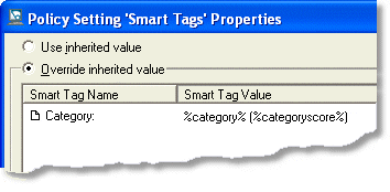 smart tag properties categorize example 2