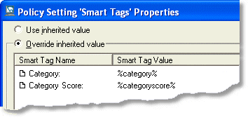 smart tag properties categorize example 3