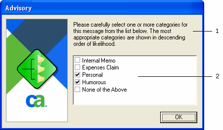 DLP--categorize dialog - multi select