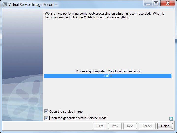 Screenshot of VSI Recorder processing complete screen