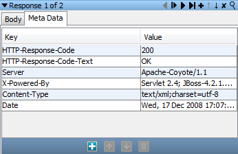 Response Data Editor Meta Data tab