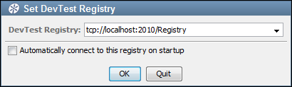 Set LISA Registry dialog