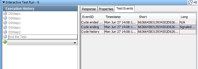 Screenshot of ITR Test Events tab for Tutorial 3