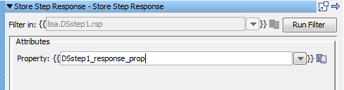 Screenshot of Store Step Response filter for Tutorial 3