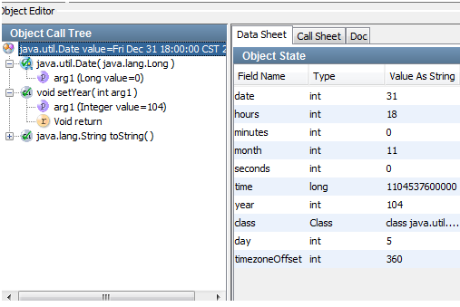 Screenshot of Dynamic Java  Execution step COE Data Sheet tab for Tutorial 4