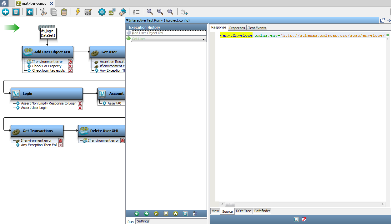 Screenshot of ITR running multi-tier-combo test case