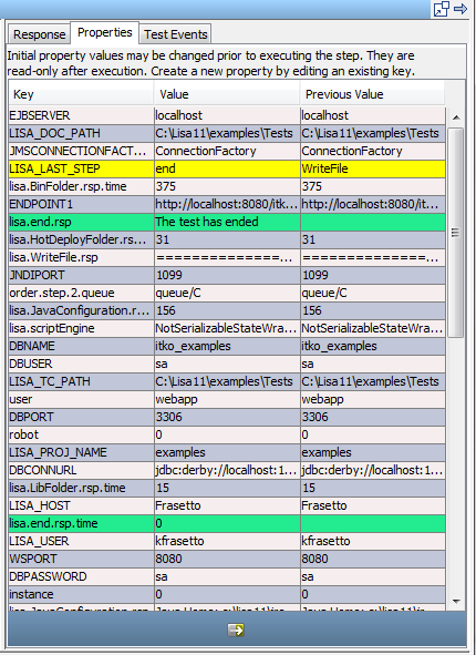Screenshot of Properties tab in the ITR