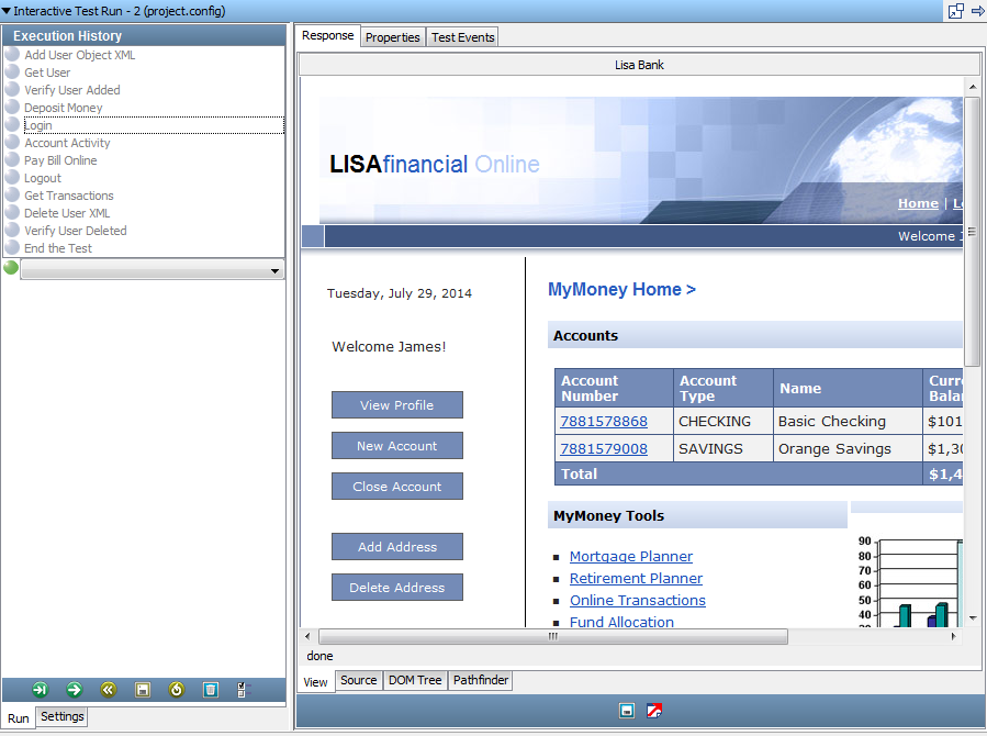 Screenshot of multi-tier-combo in ITR with Login step selected