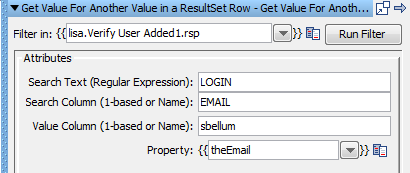 Get Value For Another Value in a ResultSet Row filter