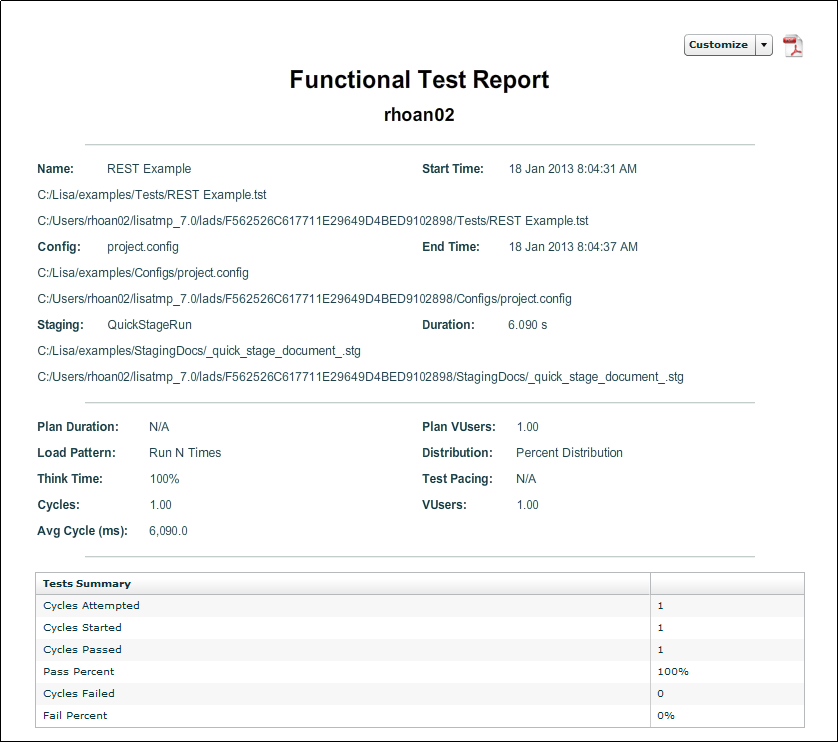 Report: Functional Test Report