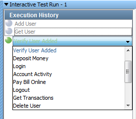 ITR Run tab with two steps executed