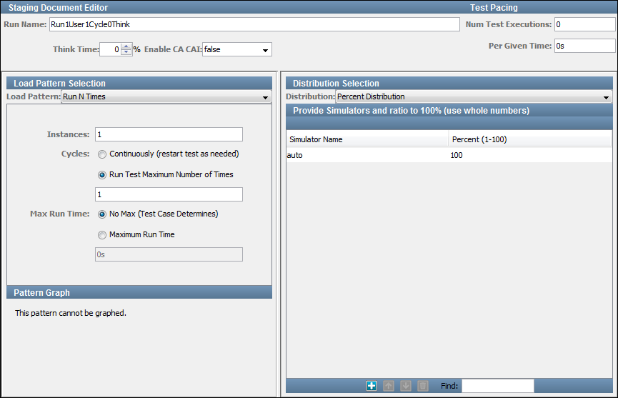 The Base tab of the Staging Document Editor