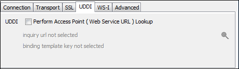 Web Service Execution (XML) step UDDI tab