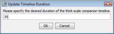 VSE Think Scale Companion Update Timeline Duration dialog
