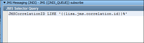 JMS Messaging (JNDI) step Selector Query Tab
