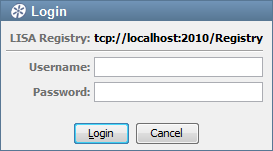 Boîte de dialogue Login (Connexion)