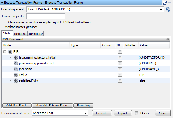 Etape Execute Transaction Frame (Exécuter la trame de transaction) après l'importation d''une transaction
