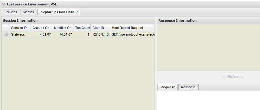 VSE コンソール - ［イベント詳細の要求］タブ