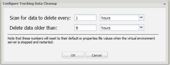 ［トラッキング データのクリーンアップの設定］ダイアログ ボックス