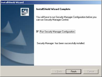 Screenshot of the final page of the Entrust installation wizard