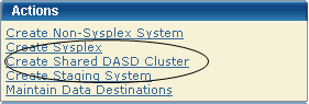Create New System Cluster