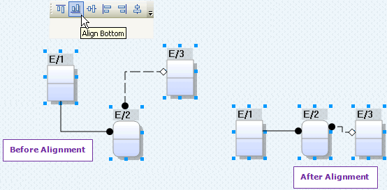 Align Bottom Toolbar Example