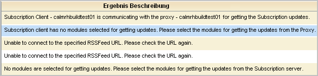 Für den Software-Update-Client sind keine Module ausgewählt