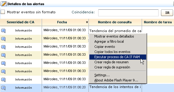 Seleccione Ejecutar proceso de IT PAM.