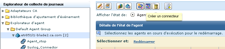 Sélectionnez l'agent et cliquez sur Créer un connecteur.
