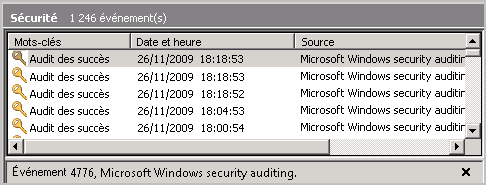 Event Viewer shows events.