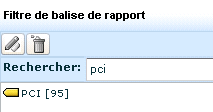 Liste Balise de rapport - Affichage de la balise PCI