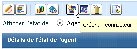Boutons de l'Explorateur d'agent - Créer un connecteur sélectionné
