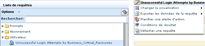 La liste déroulante se situe dans le volet droit.