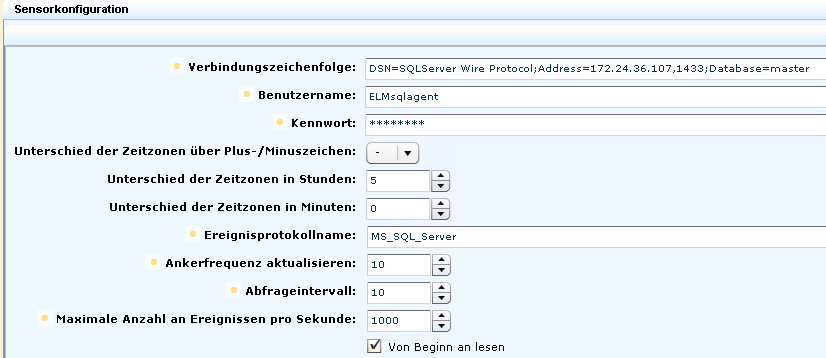 Geben Sie die Daten wie im Connector-Handbuch angegeben ein.