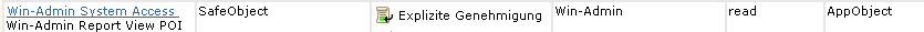 Im Beispiel wird dem Benutzer "Windows-Administrator" Lesezugriff auf "AppObject" gewährt.