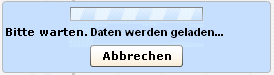 Dialogfeld "Ladefortschritt" - gezeigt wird die Schaltfläche "Abbrechen"