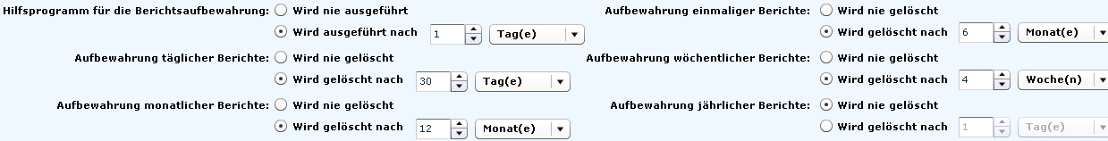 Stellen Sie sicher, dass Sie das Hilfsprogramm oft genug ausführen, um der Aufbewahrungsrichtlinie zu entsprechen.