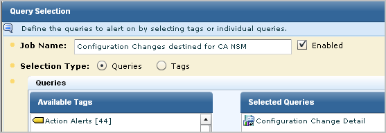 Select Configuration Change Detail as the query