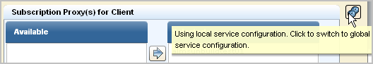 Click the toggle button to switch from the global setting to the local setting and then back to the global setting.