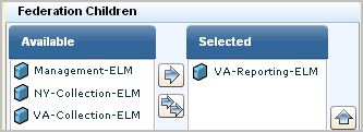 Select VA-Reporting-ELM as the Federated Child.