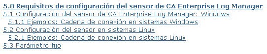 En el paso 5.0, se describe cómo configurar el sensor.