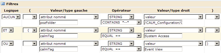 Vous devez simplement mettre à jour la stratégie pour appliquer les filtres (calmTag="Accès au système" OU calmTag="Visionneuse d'événements").