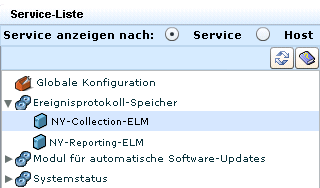 Wählen Sie den NY-Erfassungs-ELM unter "Ereignisprotokollspeicher" aus.