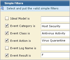 Enter Host Security, Antifvirus Activity, Virus Quarantine, F.