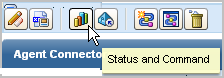 Click the status and command button on the toolbar.