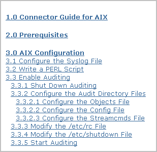 Typically, the third section of connector guides describe the steps you need to take to configure the event source to send events to CA Enterprise Log Manager.