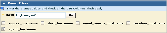 Select agent_hostname and click Go.