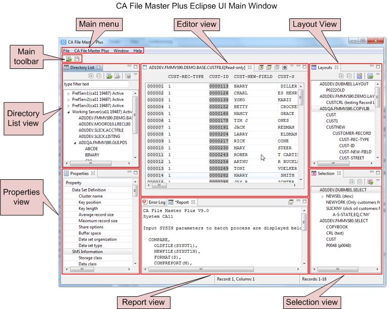 CA File Master Plus workspace description image